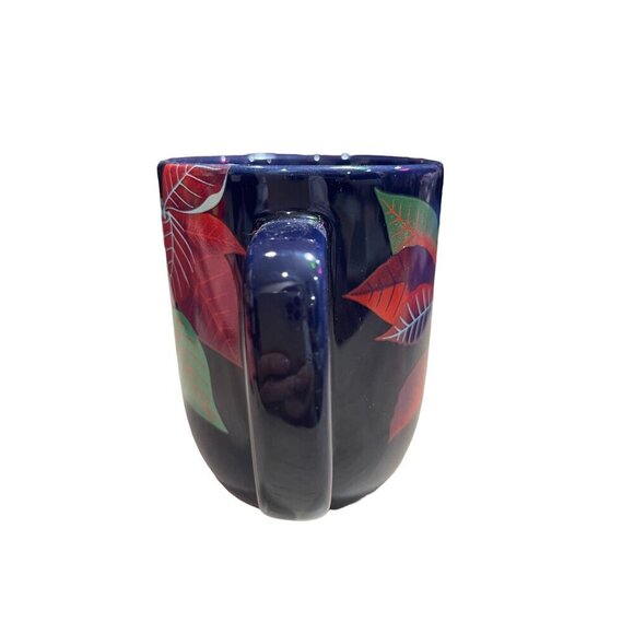 Starbucks Holiday Poinsettia Design 12 oz. Ceramic Mug Collectible Coffee Cup - Picture 4 of 6
